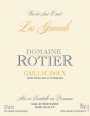 Domaine Rotier Les Gravels Doux Blanc 2014 Front Label