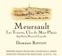 Domaine Roulot Meursault Les Tessons Clos de Mon Plaisir 2012 Front Label