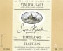 Domaine Sipp Mack Tradition Riesling 2012 Front Label