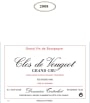 Domaine Tortochot Clos de Vougeot Grand Cru 2008 Front Label