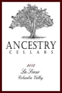 Ancestry Cellars La Soeur 2012 Front Label