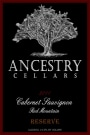 Ancestry Cellars Reserve Cabernet Sauvignon 2011 Front Label