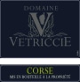 Domaine Vetriccie Corsica Corse Blanc 2015 Front Label