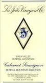 La Jota Howell Mountain Cabernet Sauvignon 1997 Front Label