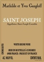 Domaine Yves et Mathilde Gangloff Saint-Joseph Blanc 2014 Front Label