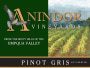 Anindor Vineyards Pinot Gris 2009 Front Label