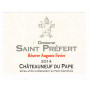Domaine Saint Prefert Chateauneuf-du-Pape Reserve Auguste Favier 2014 Front Label