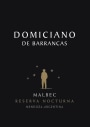 Domiciano de Barrancas Nocturna Reserva Malbec 2011 Front Label
