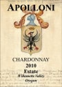 Apolloni Vineyards Estate Chardonnay 2010 Front Label