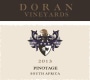 Doran Vineyards Pinotage 2013 Front Label
