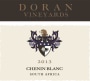 Doran Vineyards Chenin Blanc 2013 Front Label