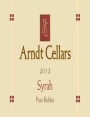 Arndt Cellars Syrah 2012 Front Label