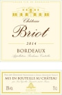 Ducourt Chateau Briot 2014 Front Label