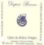 Dupere Barrera Cotes du Rhone Villages 2015 Front Label