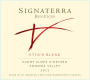 Benziger Signaterra Etta's Blend Sunny Slope Vineyard  2013 Front Label