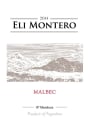 Eli Montero Malbec 2014 Front Label