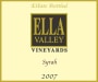 Ella Valley Syrah 2007 Front Label
