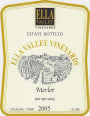Ella Valley Judean Hills Vineyards Merlot 2005 Front Label
