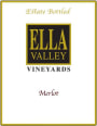 Ella Valley Judean Hills Vineyards Merlot 2013 Front Label