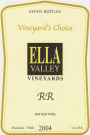 Ella Valley VC Vineyards Choice RR 2004 Front Label
