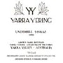 Yarra Yering Underhill Shiraz 1998 Front Label