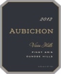 Aubichon Cellars Vista Pinot Gris 2012 Front Label