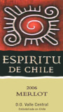 Espiritu de Chile Merlot 2006 Front Label