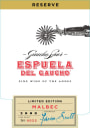 Espuela del Gaucho Reserve Malbec 2008 Front Label