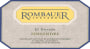 Rombauer El Dorado Zinfandel 2000 Front Label