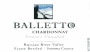 Balletto Winery Teresa's Unoaked Chardonnay 2011 Front Label