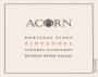 ACORN Winery Alegria Heritage Zinfandel 2005 Front Label