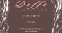 Doffo Winery Syrah 2014  Front Label