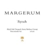 Margerum Black Oak Vineyard Syrah 2014 Front Label