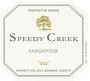 Speedy Creek Winery Sangiovese 2015 Front Label