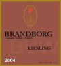 Brandborg Cellars Riesling 2004 Front Label