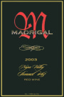 Madrigal Vineyards Sonnet 63 Red 2003 Front Label