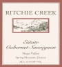 Ritchie Creek Cabernet Sauvignon 2003 Front Label