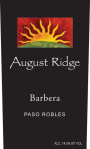 August Ridge Barbera 2012 Front Label