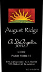 August Ridge A DeAngelis Jovial 2006 Front Label