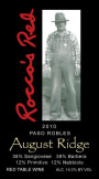 August Ridge Rocco Red 2010 Front Label