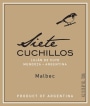 Familia Cassone Siete Cuchillos Malbec 2012 Front Label