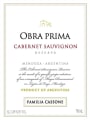 Familia Cassone Obra Prima Reserva Cabernet Sauvignon 2008 Front Label