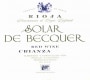 Familia Escudero Solar de Becquer Crianza 2008 Front Label