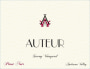 Auteur Wines Savoy Pinot Noir 2012 Front Label