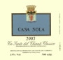 Fattoria Casa Sola Vin Santo del Chianti Classico 2003 Front Label