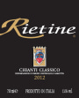 Fattoria di Rietine Chianti Classico 2012 Front Label