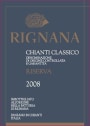 Fattoria di Rignana Chianti Classico Riserva 2008 Front Label