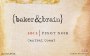 Baker & Brain Pinot Noir 2012 Front Label
