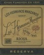 Finca Fernandez de Manzanos Los Hermanos Manzanos Reserva 2007 Front Label