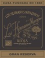 Finca Fernandez de Manzanos Los Hermanos Manzanos Gran Reserva 2001 Front Label